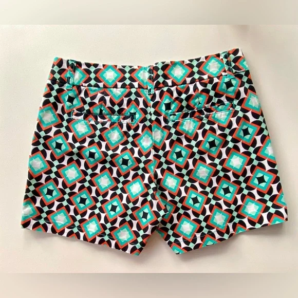 Crown & Ivy, Cotton-Blend Chino Shorts, Multicolored Chino Shorts Sz 2 - Picture 2 of 8